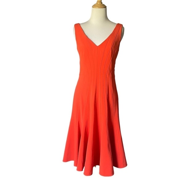 NWT Zac Posen Tangerine Sleeveless Fit and Flare Dress